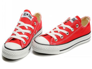 Кеды Converse Chuck Taylor All Star красные подростковые и женские - фото спереди