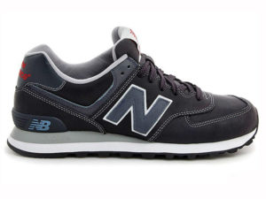 Кроссовки New Balance 574 мужские черные с темно-синим - фото справа