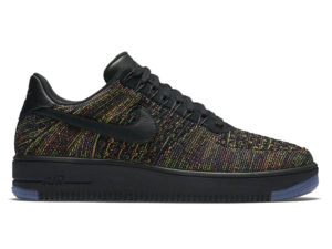 Кроссовки Nike Air Force 1 Low Flyknit черные мультиколор мужские - фото справа