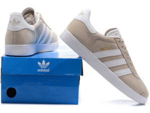 Adidas Gazelle бежевые с белым