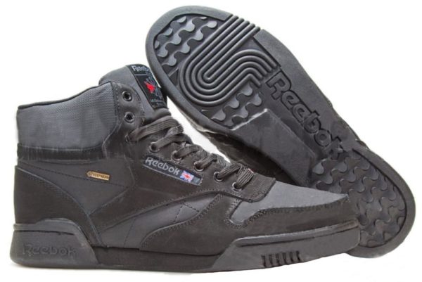 Reebok Classic Leather High Black черные (40-45)