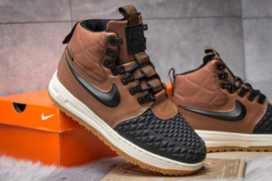 Зимние Nike Air Force 1 с МЕХОМ Lunar Duckboot коричневые (35-45)