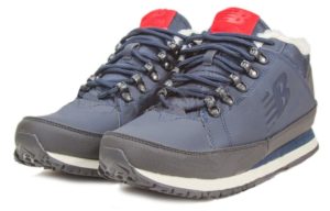 Кроссовки New Balance 754 с мехом кожаные синие с черным 40-44