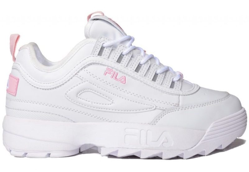 Зимние Fila Disruptor 2 с мехом белые с розовым (35-40)