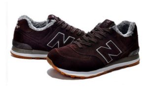 Зимние NEW BALANCE 574 с мехом замша With Fur Brown (36-45)