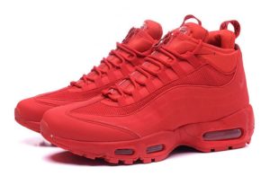 Зимние Nike Air Max 95 Sneakerboot красные (40-45)