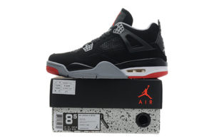 Nike Air Jordan 4 черные с серым (35-45)