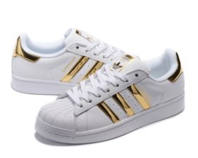 Adidas Superstar белые с золотым (35-40)