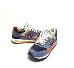 Кроссовки New Balance 577 замша-сетка синие с бордовым