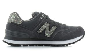 NEW BALANCE 574 замша сетка темно серые (35-39)