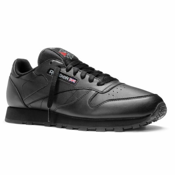 Кроссовки Reebok Classic leather кожаные black чёрные (35-45)