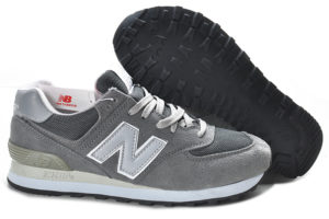 Кроссовки New Balance 574 бежевые с серым (35-44)