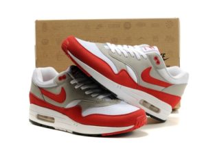 Nike Air Max 87 белый с красным и серым 35-40