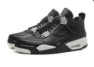 Air Jordan 4 Retro черные с белым кожа (40-45)