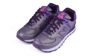 New Balance 574 серебро с фиолетовым 35-40