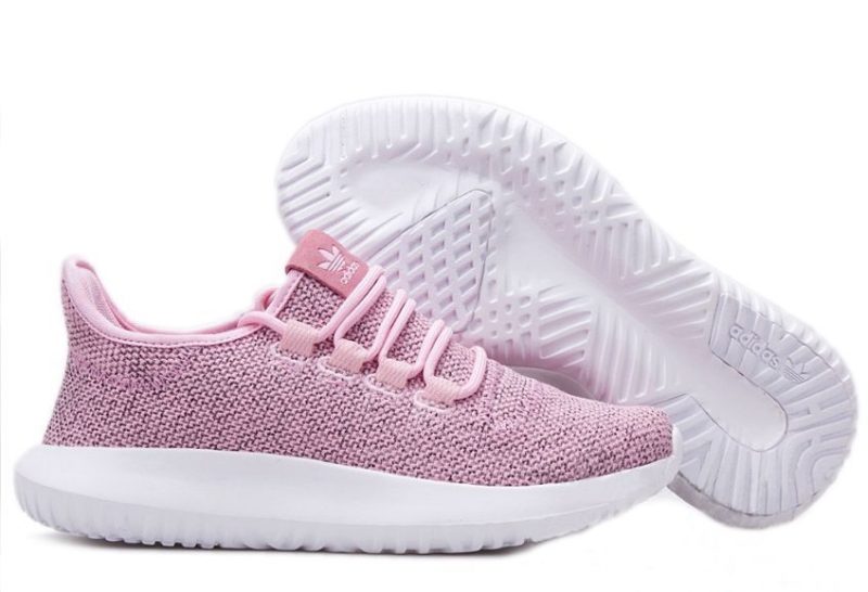 Adidas Tubular Shadow Knit розовые с белым (35-39)