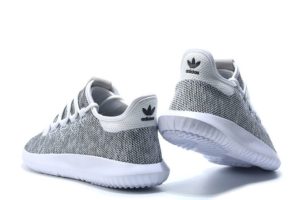 Adidas Tubular Shadow Knit серебристые с белым (35-44)