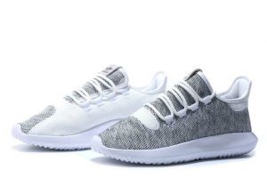 Adidas Tubular Shadow Knit серебристые с белым (35-44)