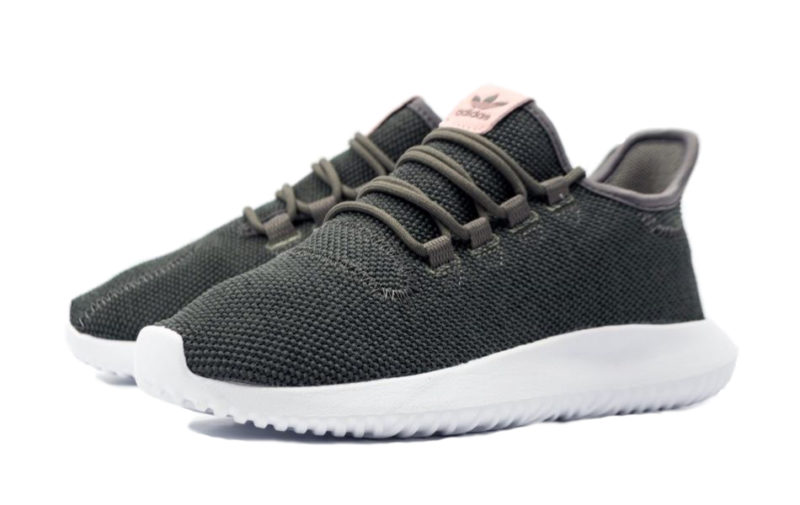 Adidas Tubular Shadow темно-зеленые с розовым (40-44)