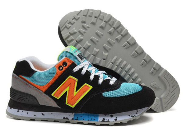 New Balance 574 black blue черно-голубые (35-40)