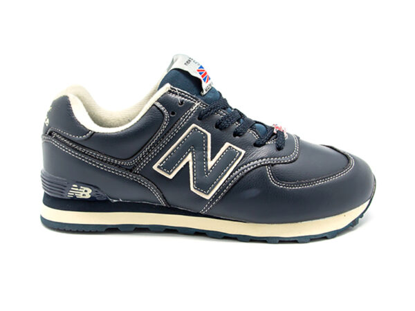 New Balance 574 кожаные темно-синие (40-46)