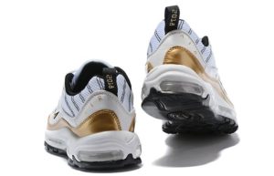 Nike Air Max 98 белые с золотым (40-44)