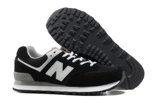 New Balance 574 черные с белым (35-45)