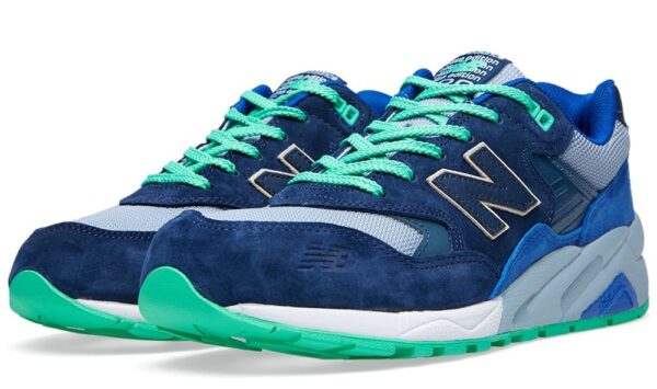 New Balance 580 замша-сетка темно-синие с серым (40-45)