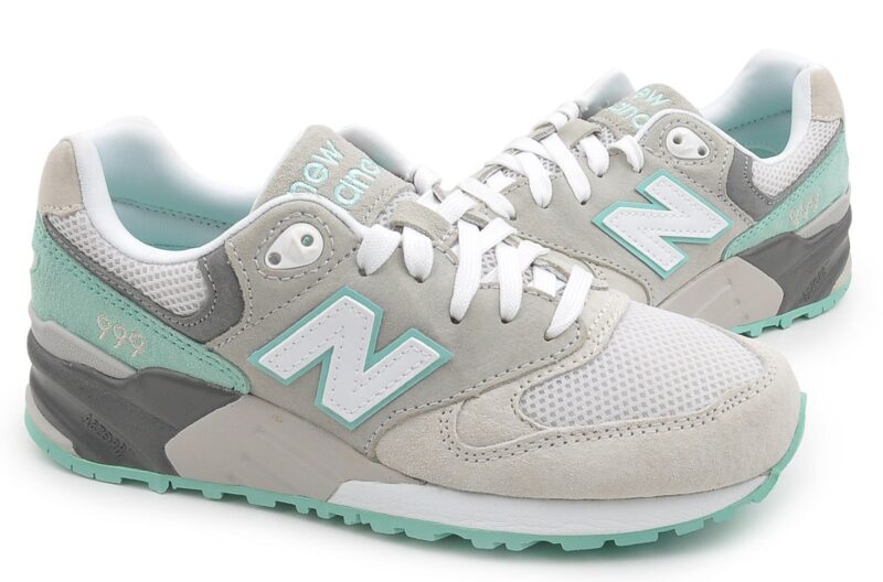 Кроссовки New Balance 999 бежевые с бирюзовым (36-41)