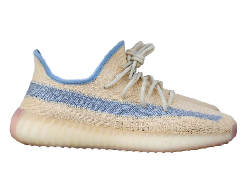 Adidas Yeezy Boost 350 V2 Static бежевые с синим (35-44)