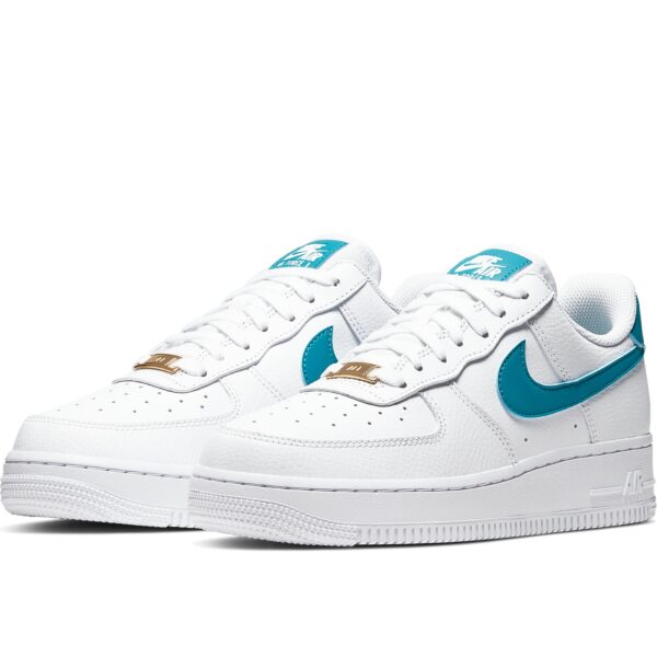 Nike Air Force 1 LV8 белые с бирюзовым (35-39)