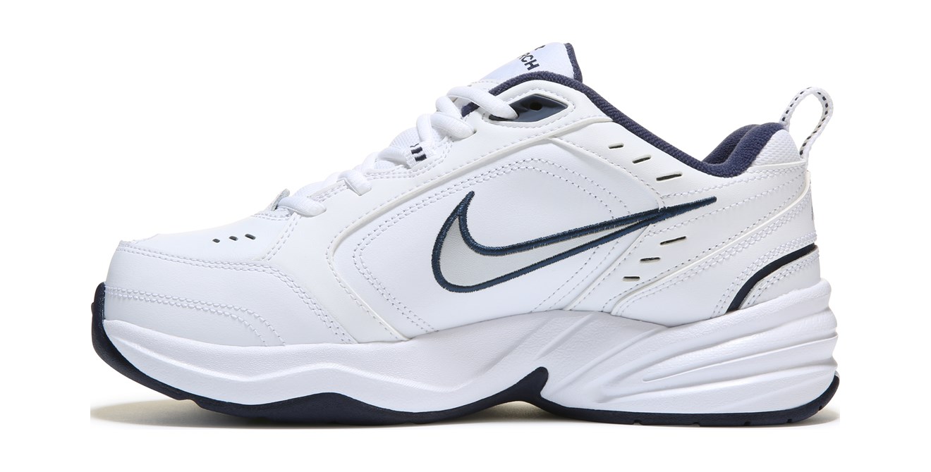 Nike Air Monarch белые с синим кожаные мужские (40-44) — купить в  Ставрополе в дисконт интернет-магазине StreetFoot.ru