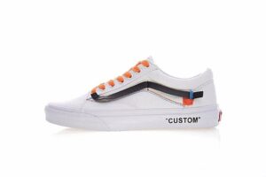 Vans Custom Off-White x белые с черным (40-44)