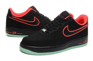 Nike Air Force 1 Low черные с красным (35-44)