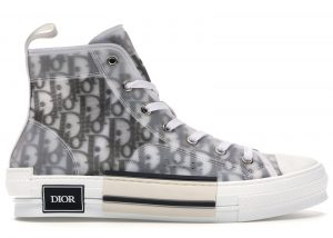 Dior B23 High Top logo Oblique белые мужские-женские (35-44)