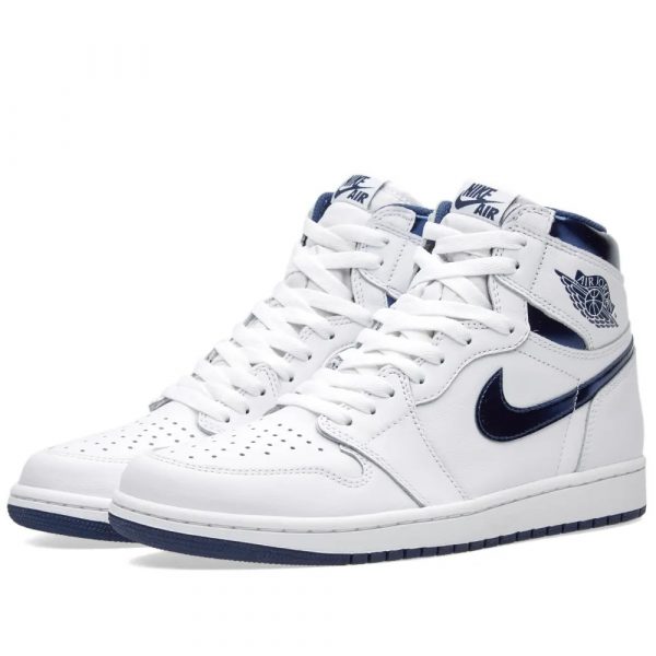 Nike Air Jordan 1 High White Court Purple белые с фиолетовым кожаные мужские-женские (36-40)